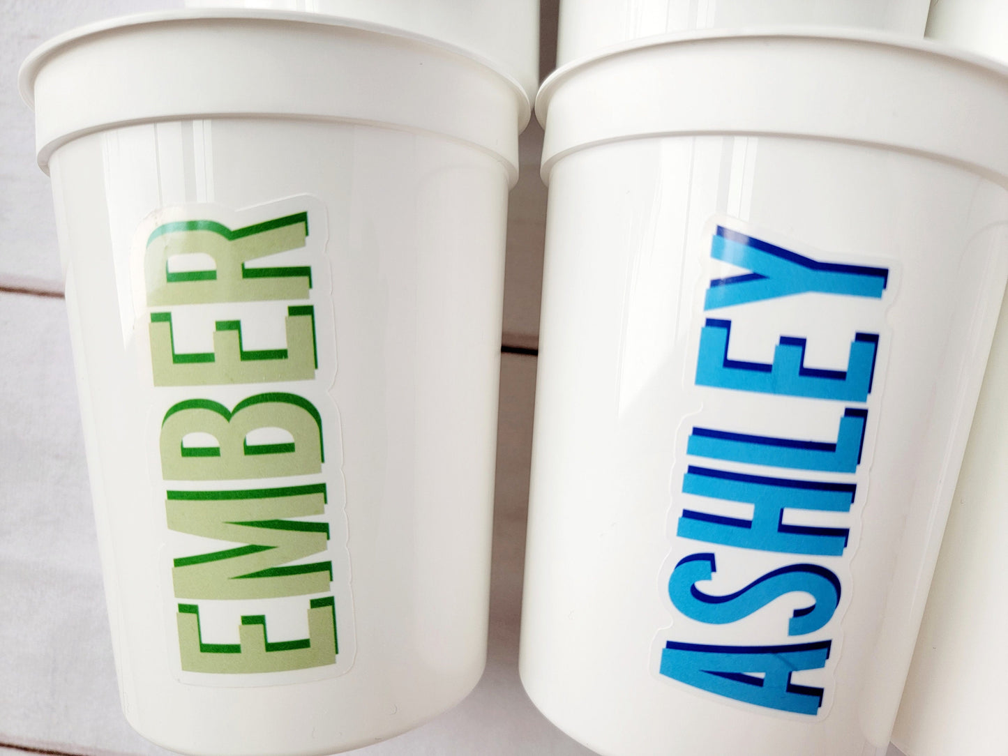 PERSONALIZED NAME CUPS Party Cups Bachelorette Party Cups Personalized Shadow Name Cup Customized Name Cups Personalized Name Birthday Gift