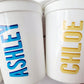 PERSONALIZED NAME CUPS Party Cups Bachelorette Party Cups Personalized Shadow Name Cup Customized Name Cups Personalized Name Birthday Gift