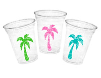 Palm Tree Bachelorette Cups Beach Bachelorette Party Cups Beach Party Favors Palm Tree Favors Beach Cups Palm Tree Party Favor Cups Beach