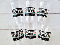 50th BIRTHDAY PARTY CUPS 50th Party Decorations 50th Party Favors 50th Birthday Cassette Tape Cups Best of 1973 Birthday Party Vintage 1973