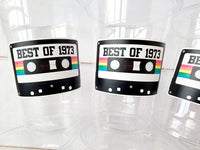 50th PARTY CUPS 50th Birthday Decoration 50th Party Favors 50th Party 50th Birthday Cassette Tape Party Best of 1973 Birthday Vintage 1973