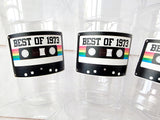 50th PARTY CUPS 50th Birthday Decoration 50th Party Favors 50th Party 50th Birthday Cassette Tape Party Best of 1973 Birthday Vintage 1973