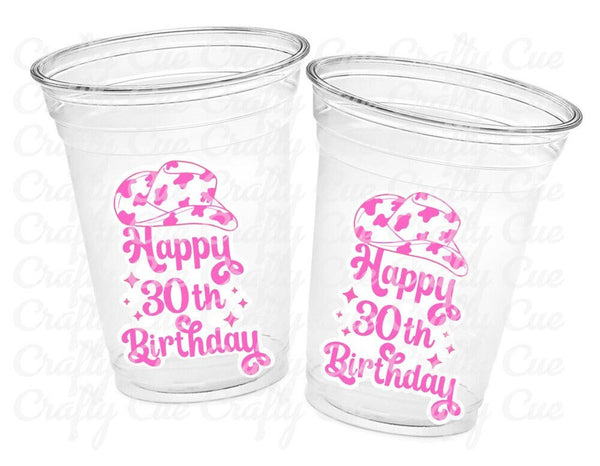 COWGIRL 30TH Birthday Cups 30th PARTY CUPS Let's Go Girls Howdy Rodeo 1993 30th Birthday Party 30th Birthday Favors 30th Birthday Cowgirl 30