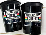 40th PARTY CUPS - Best of 1983 40th Birthday Party 40th Birthday Favors 40th Party Cups 40th Party Decorations 1983 Birthday Party Cups 80s