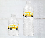 SCHOOL BUS Water Bottle Labels School Bus Birthday Party Favors School Bus Party Favors School Bus Birthday Decorations School Party Favors