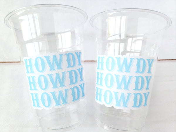 COWBOY PARTY CUPS - Cowboy Party Cups Cowboy Cups Cowboy Party Decorations Cowboy Baby Shower Party Cowboy Hat Birthday First Rodeo Party