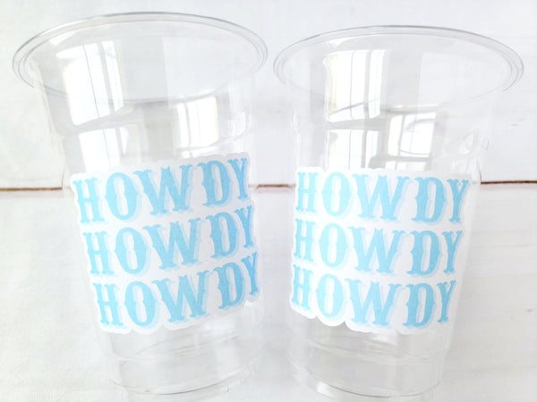 COWBOY PARTY CUPS - Cowboy Party Cups Cowboy Cups Cowboy Party Decorations Cowboy Baby Shower Party Cowboy Hat Birthday First Rodeo Party