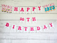 BEST OF 1973 - 50th Birthday Banner 1973 Banner 1973 Party Decorations 50th Party Decorations 50th Party Banner 50 Birthday Party Banner 70s