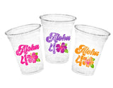 ALOHA 40th Birthday Party Cups Aloha 40th Party Cups Luau 40th Party Decoration Luau Party Supplies Luau Tropical Party Decorations Hawaii