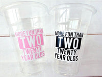 More Fun Than Two Twenty Year Olds 40th PARTY CUPS 1983 Cups 40th Birthday Party 40th Birthday Favors 40th Party Decorations 1983 Birthday