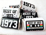 30 - 50th Birthday Cassette Tape Stickers 50th Birthday Stickers For Mini Candy Bar Wrapper Vintage 50th Birthday Best of 1973 Birthday