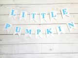 Blue Little Pumpkin Banner, Little Pumpkin Baby Shower, Little Pumpkin Birthday, Pumpkin Banner, Pumpkin Birthday Party