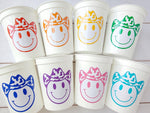 COWGIRL SMILEY FACE Cups Cowgirl Cups Cowgirl Party Favor Cowgirl Bachelorette Party Cowgirl Birthday Rodeo Party Cow Print Hat Cups Disco