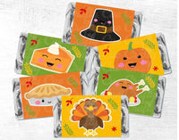 30 - Thanksgiving Stickers Thanksgiving Party Stickers Thanksgiving Party Favors Thanksgiving Kawaii Turkey Stickers Candy Wrap Stickers