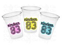 40th PARTY CUPS - Vintage 1983 40th Birthday Party 40th Birthday Favors 40th Party Cups 40th Party Decorations 1983 Birthday Party Cups