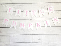 Pink Little Pumpkin Banner, Little Pumpkin Baby Shower, Little Pumpkin Birthday, Pumpkin Banner, Pumpkin Birthday Party