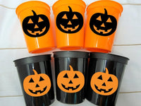 JACK O LANTERN Cups Halloween Party Cups Jack o Lantern Favors Halloween Party Cups Halloween Decorations Pumpkin Party Cups Jack o Lantern