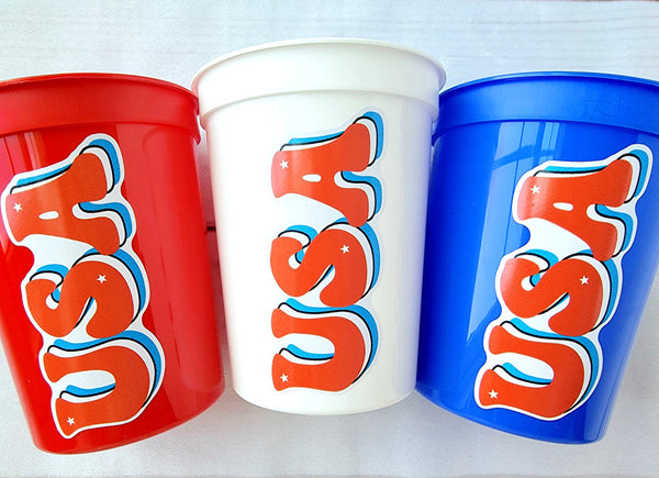 USA Party Cups 4th of July Party Cups July 4th Sunglasses Cups 'Merica Cups Independence Day Party Decorations 4th of July Party Decorations