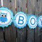Owl Gender Reveal Cupcake Toppers - Blue Boy and Pink Girl Owls - 87161040A