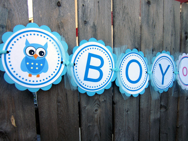 Owl Gender Reveal Cupcake Toppers - Blue Boy and Pink Girl Owls - 87161040A