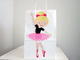 Ballet Goody Bags, Ballerina Goody Bags, Ballet Favor Bags, Ballerina Favor Bags, Pink Skirt