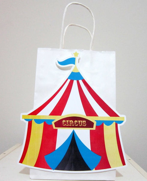 Circus Goody Bags, Circus Favor Bags, Circus Party Bags, Circus Goodie Bags,  Circus Tent Bags