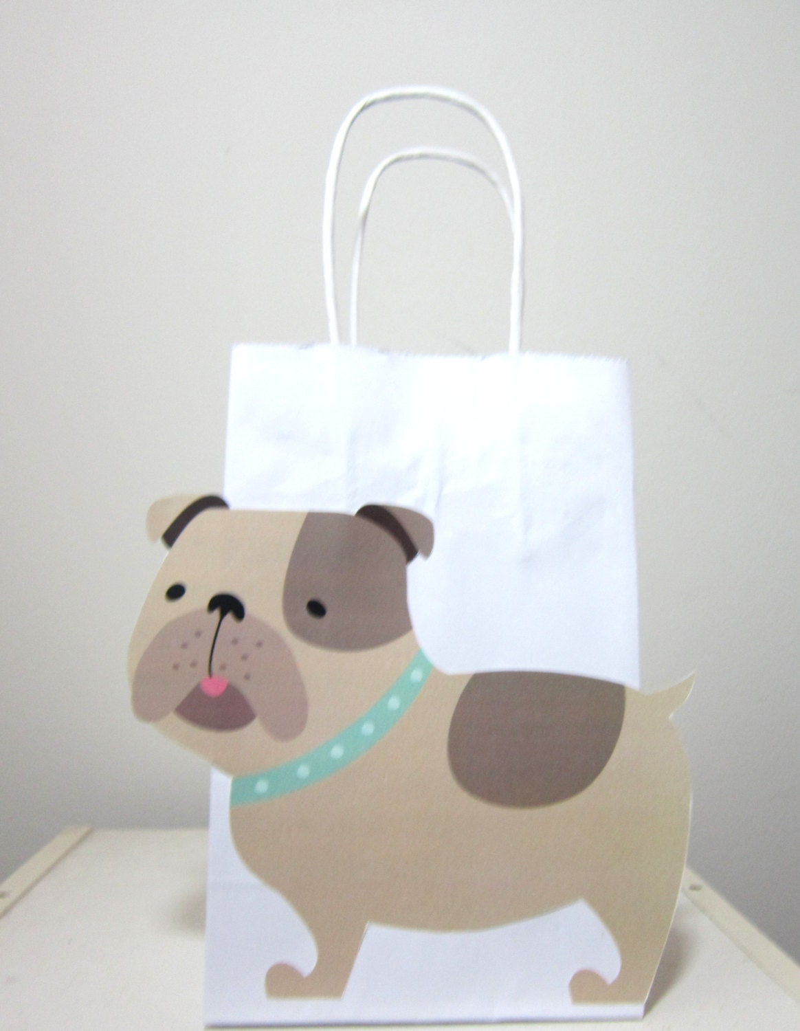 Puppy Dog Goody Bags, Puppy Dog Favor Bags, Bulldog Favors