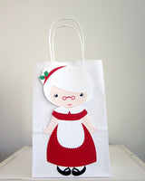 Mrs. Claus Christmas Party Favor, Goody, Gift Bags