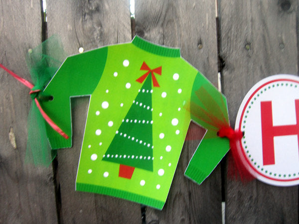 Ugly Sweater Cupcake Toppers, Ugly Sweater Party Cupcake Toppers, Ugly Sweater Party - Ugly Christmas Sweater Party Decorations