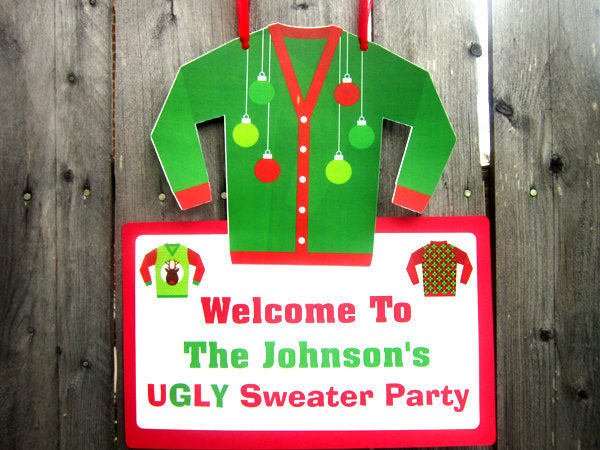 Ugly Sweater Cupcake Toppers, Ugly Sweater Party Cupcake Toppers, Ugly Sweater Party - Ugly Christmas Sweater Party Decorations