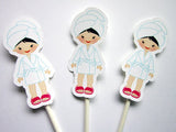 Spa Birthday Cupcake Toppers - Spa Party Cupcake Toppers 81718111A