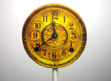 Clock Cupcake Toppers - Antique Clock Cupcake Toppers - New Years Eve Clock Cupcake Toppers