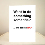 Funny Cards, Funny Anniversary Cards, funny Valentine's Day Cards, Funny Greeting Cards - Valentines Day Cards - take a nap