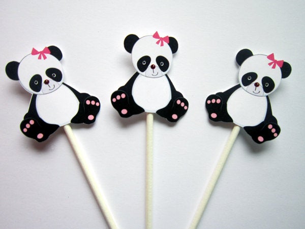 Panda Bear Cupcake Toppers