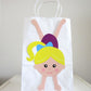 Gymnastics Goody Bags, Gymnastics Favor Bags, Gymnastics Party Favor, Goody, Gift Bags - Gymnastics Handstand (10216503P)