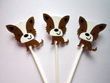 Puppy Party Cupcake Toppers - Dog Cupcake Toppers - Puppy Birthday, Puppy Party - Terrier Cupcake Toppers