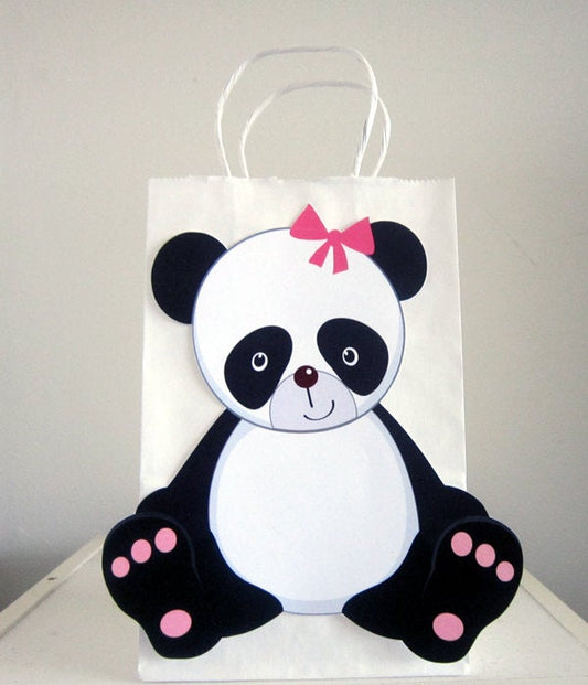 Panda Bear Goody Bags, Panda Bear Favor Bags. Panda Bear Gift Bags