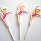 Gymnastics  Cupcake Toppers - Gymnast Holding Leg Up
