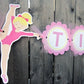 Gymnastics  Cupcake Toppers - Gymnast Holding Leg Up