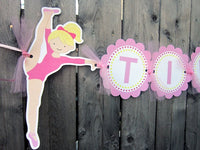 Gymnastics  Cupcake Toppers - Gymnast Holding Leg Up