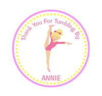 Gymnastics  Cupcake Toppers - Gymnast Holding Leg Up