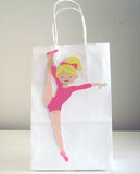 Gymnastics  Cupcake Toppers - Gymnast Holding Leg Up