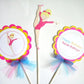 Gymnastics  Cupcake Toppers - Gymnast Holding Leg Up