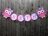 Owl Cupcake Toppers - Pink and Purple Owl Cupcake Toppers
