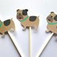 Puppy Party Cupcake Toppers - Boy Puppy Dog - Boy Bulldog (Bulldog Boy Cupcake Toppers - (121216819P)