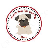 Puppy Party Cupcake Toppers - Pug Cupcake Toppers (9917137P)