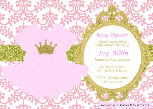 Princess Tutu Baby Shower Cupcake Toppers - Princess Cupcake Toppers, Pink Gold Cupcake Toppers, Item# 81116940P
