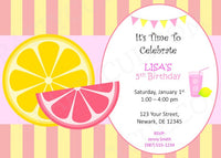 Lemonade Party Cupcake Toppers - Lemon Slices Cupcake Toppers - Lemonade Birthday Party