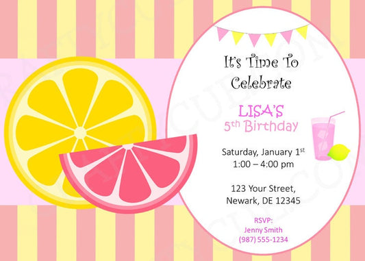 Lemonade Party Cupcake Toppers - Lemon Slices Cupcake Toppers - Lemonade Birthday Party