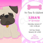 Puppy Dog Party Favor, Goody, Gift Bags - Pug Favor Bags, Pug Goody Bags